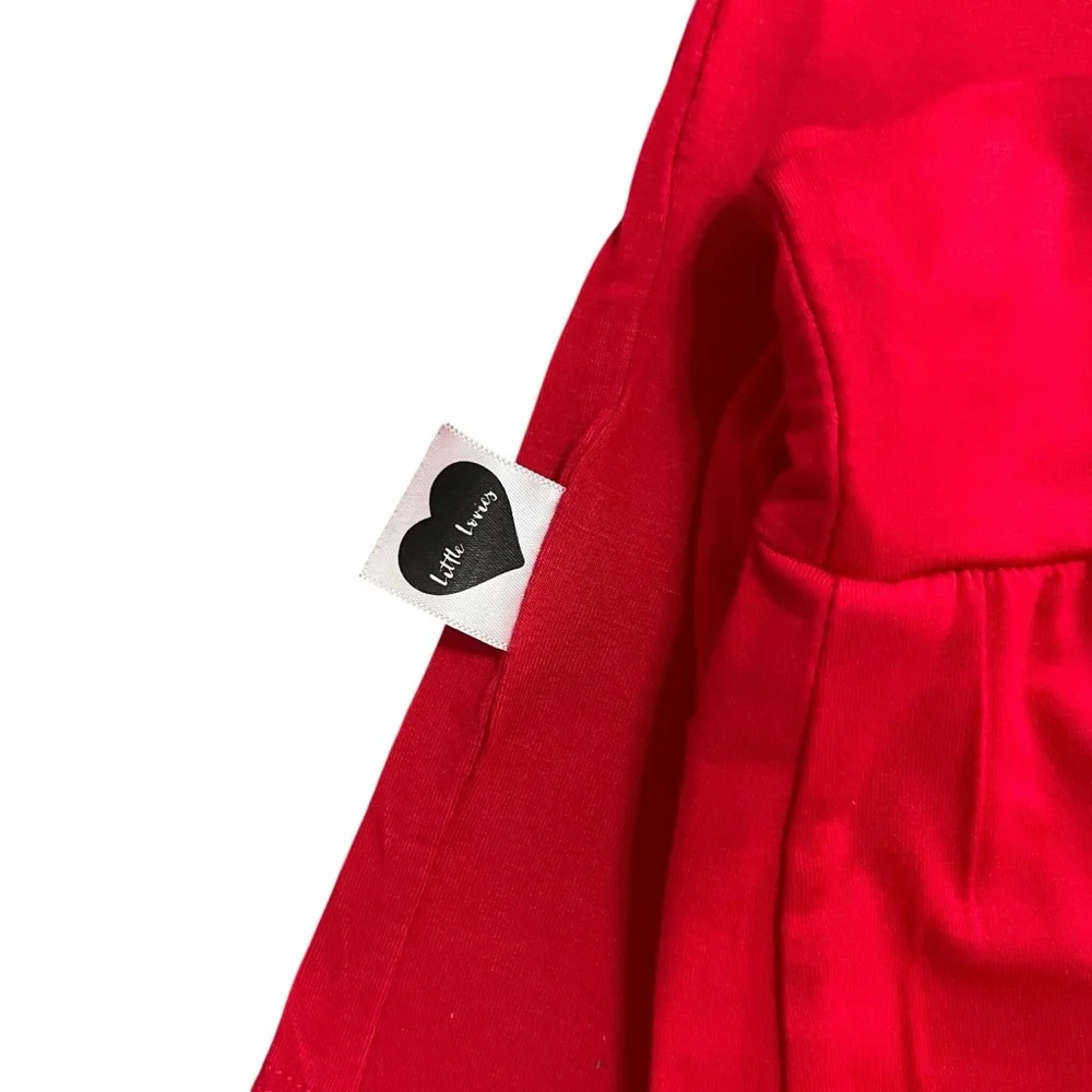 Little Lovies Closet 5T Handmade Solid Red Kids' Pajama Set